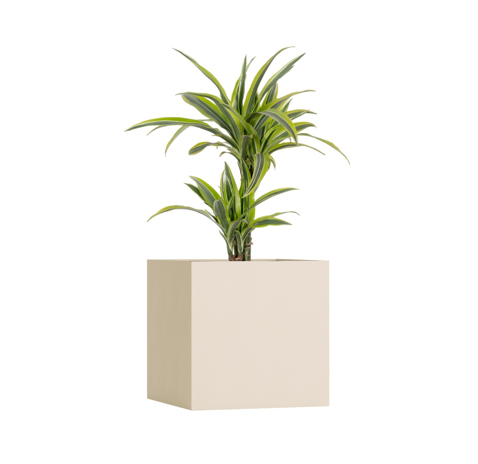 Кашпо CONCRETIKA CUBE SAHARA 80x80x80
