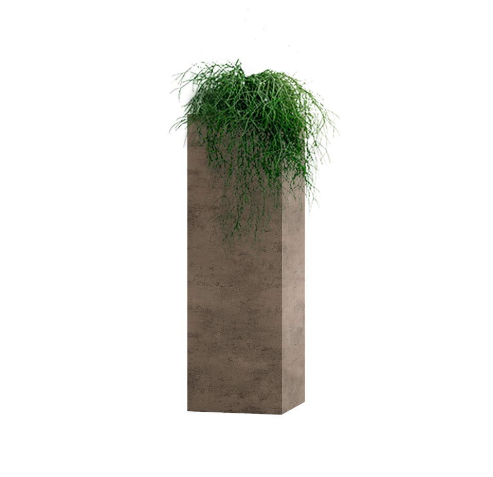 Кашпо CONCRETIKA COLONNA SMOKEY GREY 30x30x90
