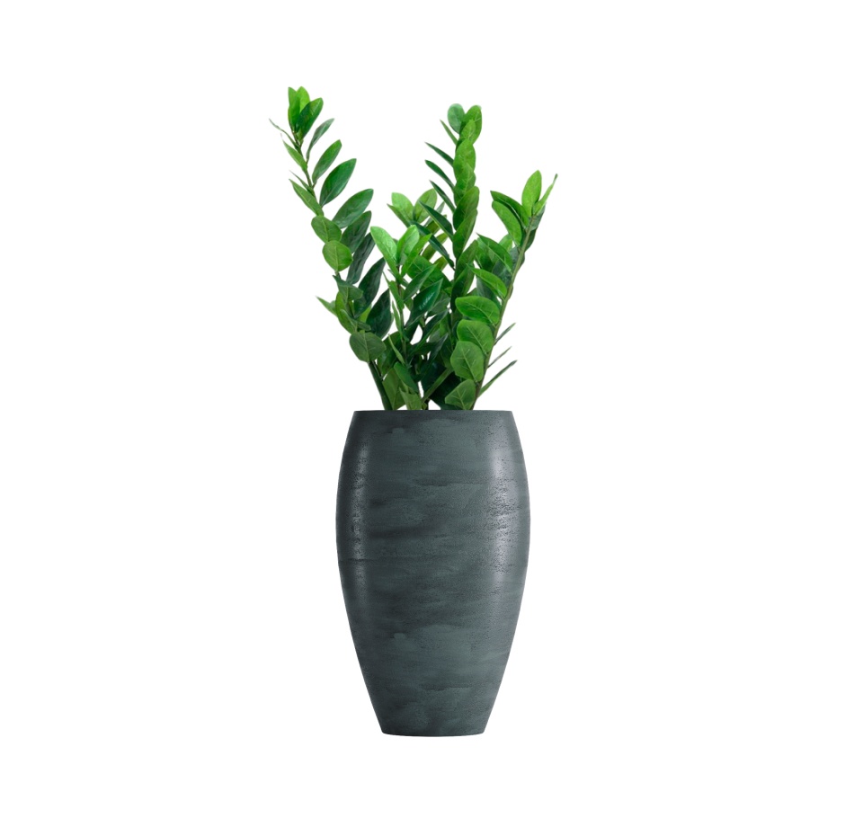 Кашпо CONCRETIKA OVAL OCEAN GREEN D41H82