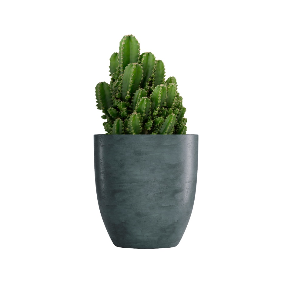 Кашпо CONCRETIKA VASE 3 OCEAN GREEN D50H55