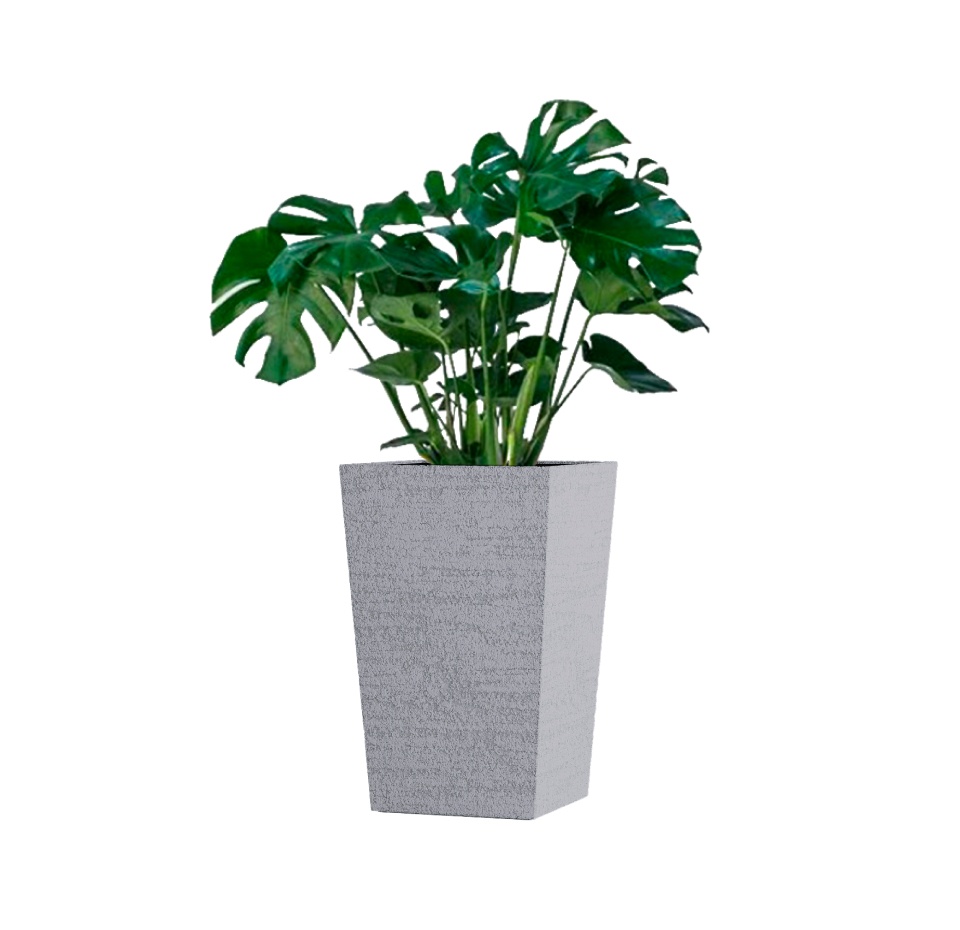 Кашпо CONCRETIKA CONIC EROSIA WHITE 30x30x50