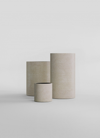 Кашпо CONCRETIKA CYLINDER EROSIA YELLOW D60H65