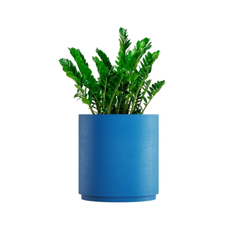 Кашпо CONCRETIKA CYLINDER XL DARK BLUE D70H80