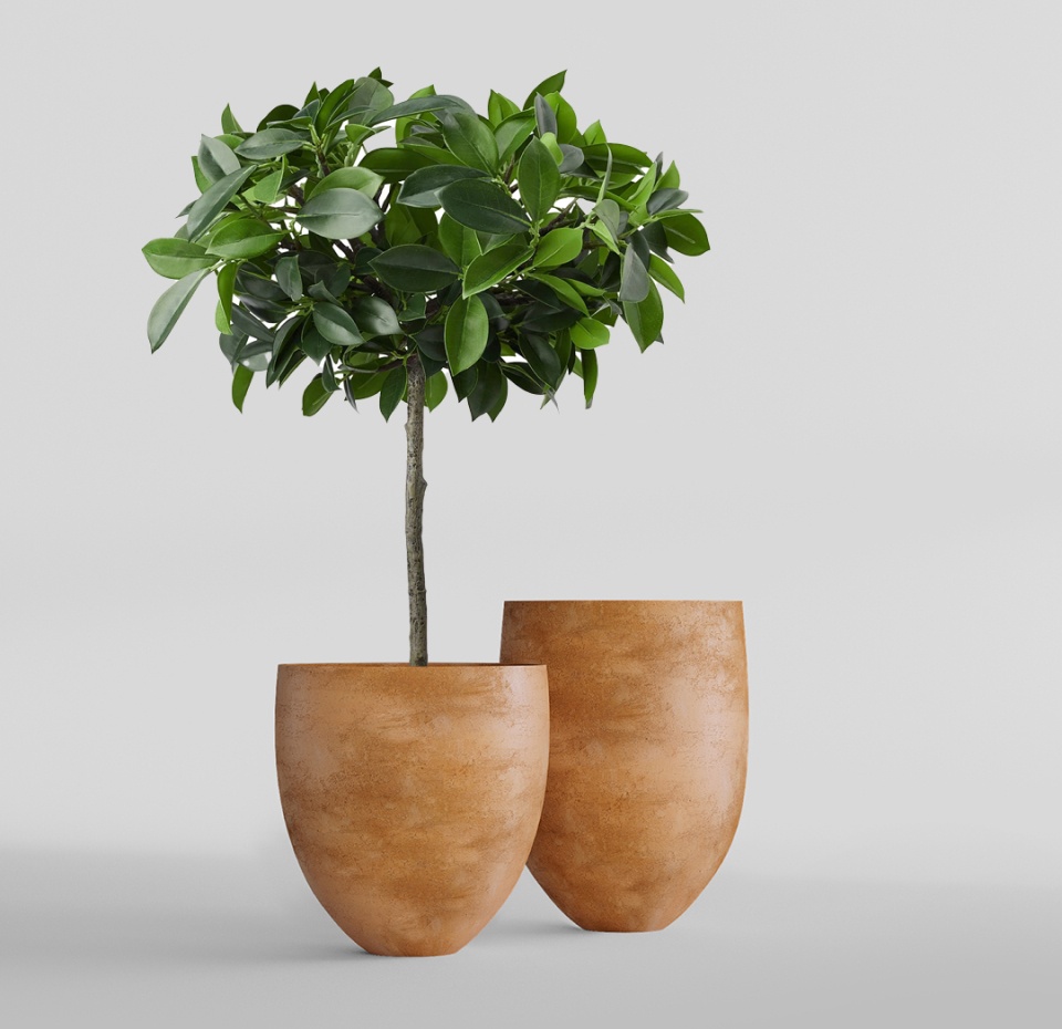 Кашпо CONCRETIKA BARREL CLASSIC CLAY D41H60