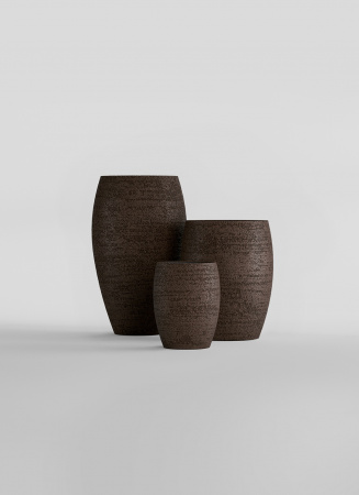 Кашпо CONCRETIKA OVAL EROSIA BROWN D41H82