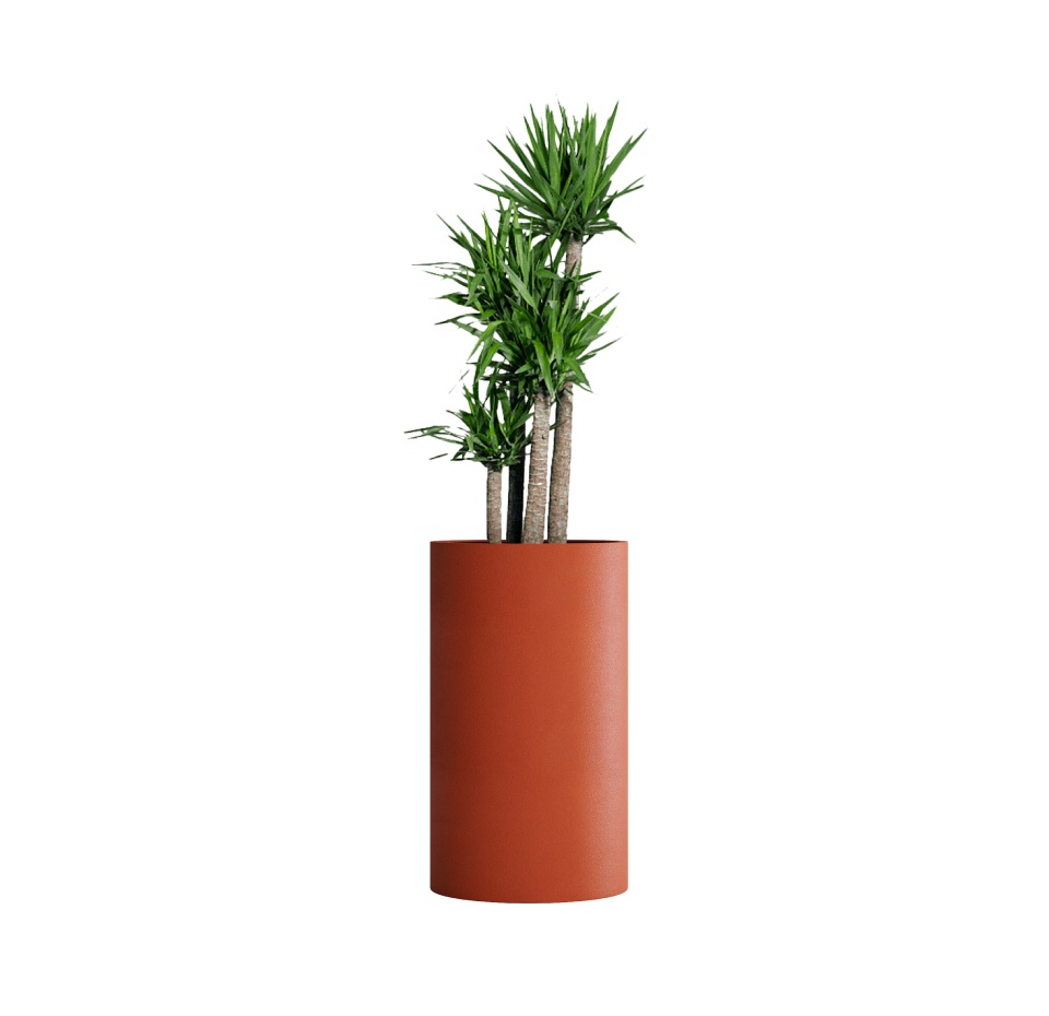 Кашпо CONCRETIKA CYLINDER TERRACOTTA D45H80