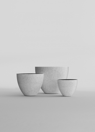 Кашпо CONCRETIKA UPON EGG WHITE D85H75