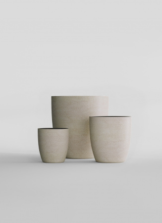 Кашпо CONCRETIKA VASE 3 EROSIA YELLOW D75H82