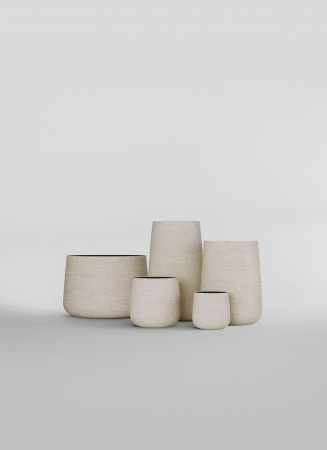 Кашпо CONCRETIKA CONE EROSIA YELLOW D38H60