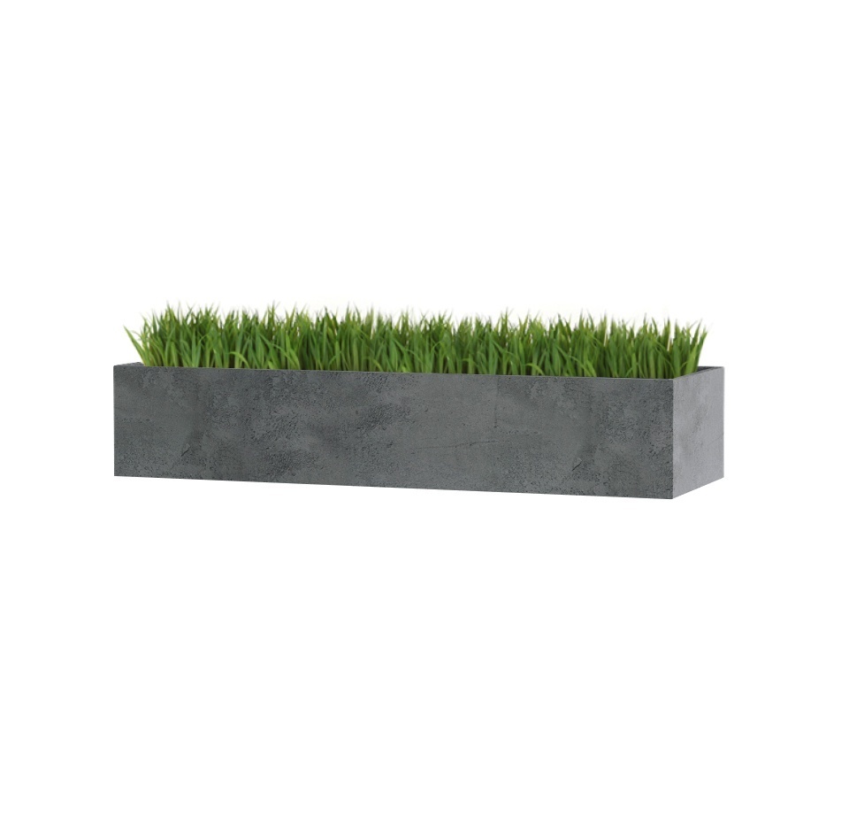 Кашпо CONCRETIKA BALCONY SMOKEY BLUE 80x20x15