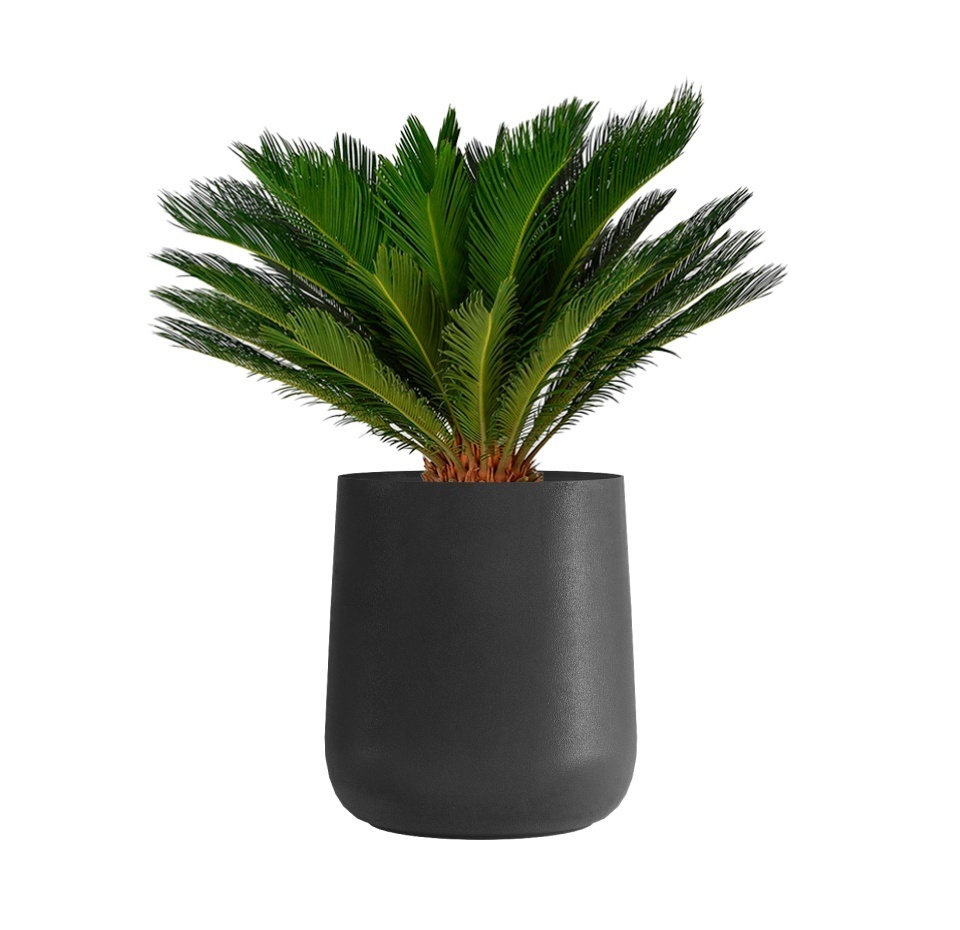 Кашпо CONCRETIKA CONE NERO D50H54