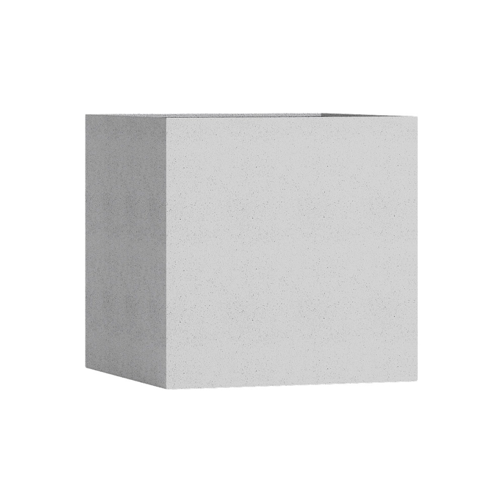 Кашпо CONCRETIKA CUBE EGG WHITE 100x100x100