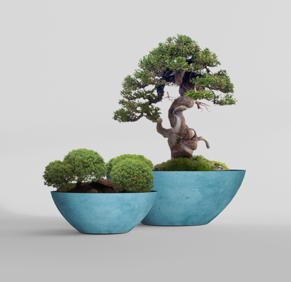 Кашпо CONCRETIKA BONSAY BLUE SKY D50H19