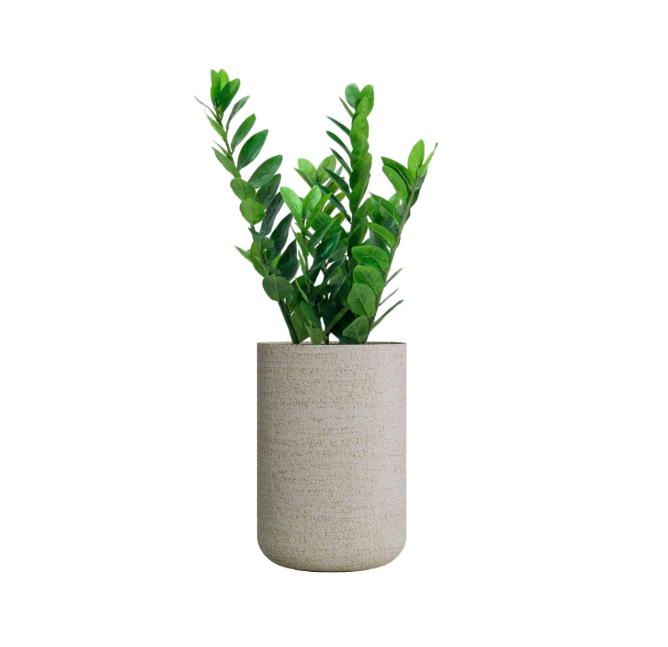 Кашпо CONCRETIKA TOPPER EROSIA YELLOW D40H60