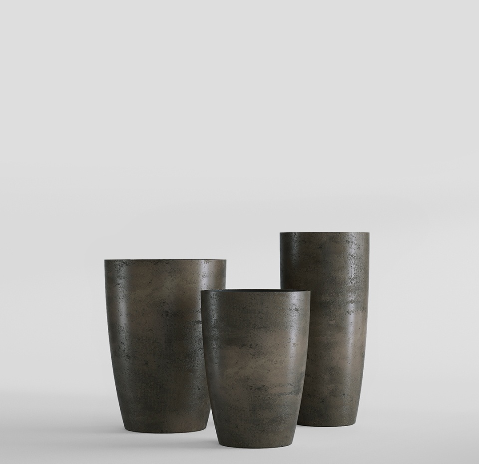 Кашпо CONCRETIKA CONUS BREZENT GREY D48H60