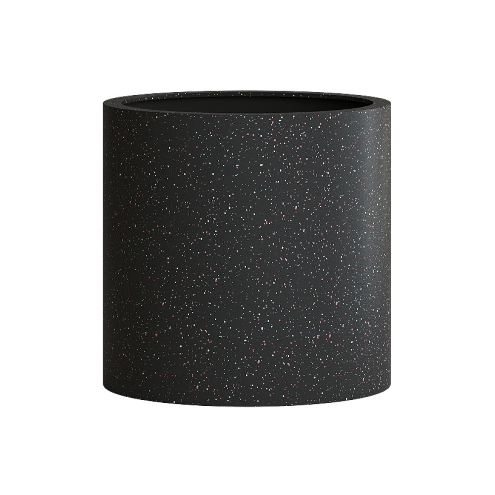 Кашпо CONCRETIKA CYLINDER EGG BLACK D45H45