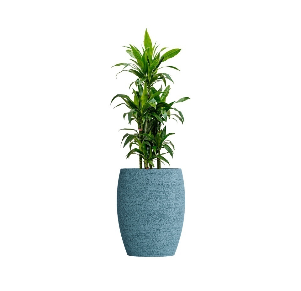 Кашпо CONCRETIKA OVAL EROSIA BLUE D45H66