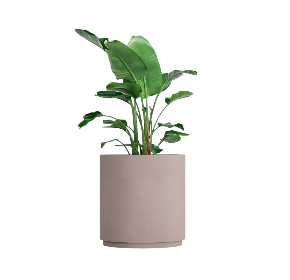 Кашпо CONCRETIKA CYLINDER XL COCOA D80H85