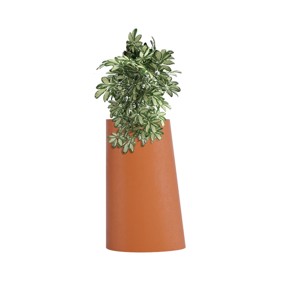Кашпо CONCRETIKA DUET CARROT D41H82