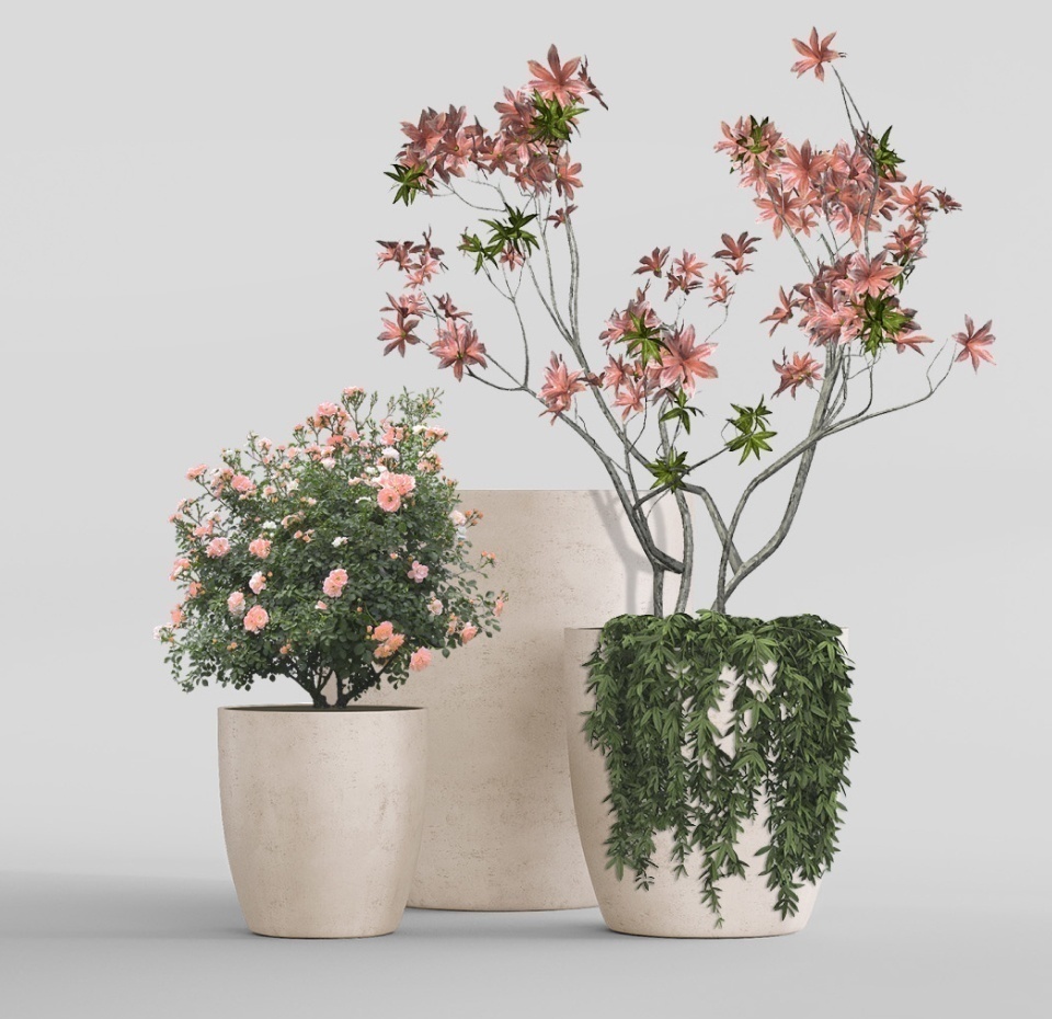 Кашпо CONCRETIKA VASE 3 CONCRETE WHITE D60H65