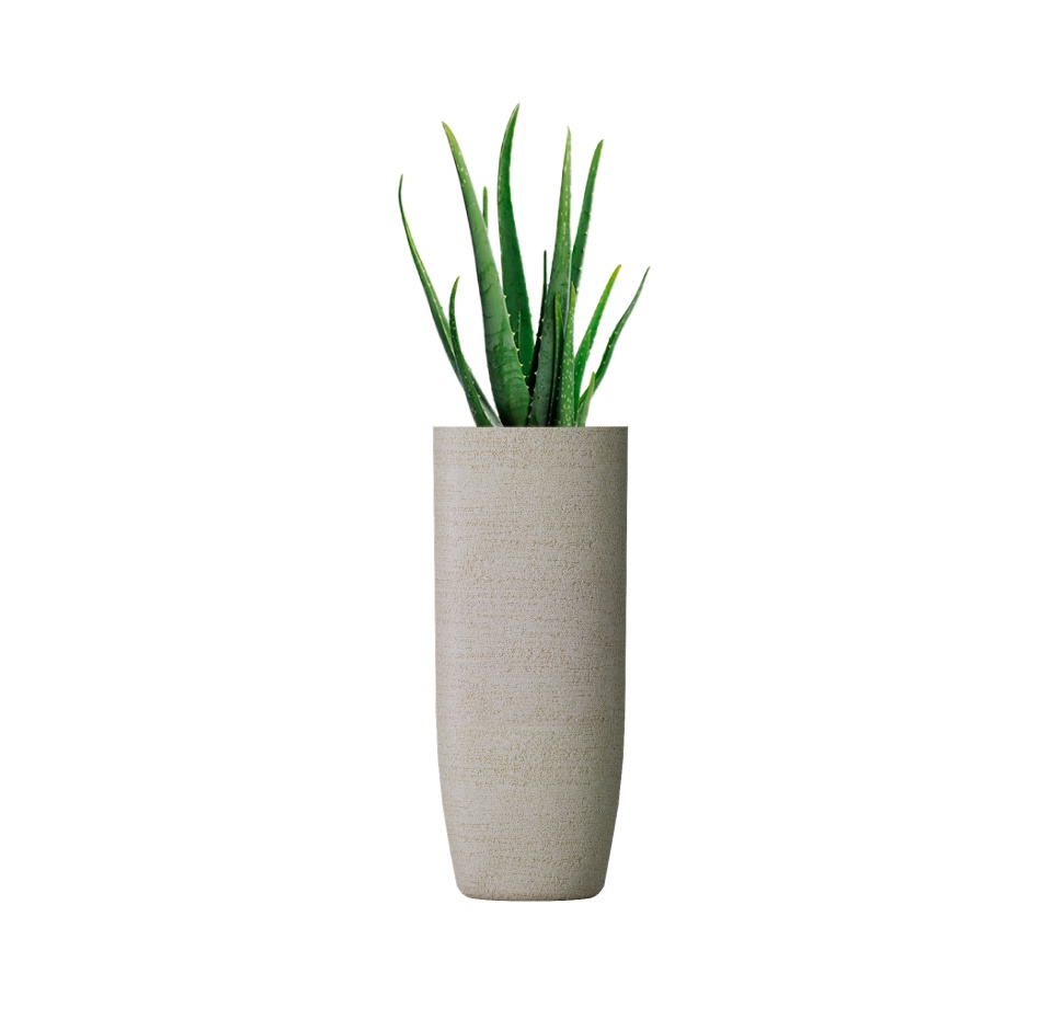 Кашпо CONCRETIKA YAR EROSIA YELLOW D40H87