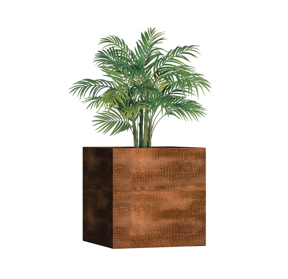 Кашпо CONCRETIKA CUBE CAYMAN BROWN 90x90x90