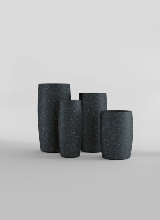 Кашпо CONCRETIKA CIGAR EGG BLACK D37H78