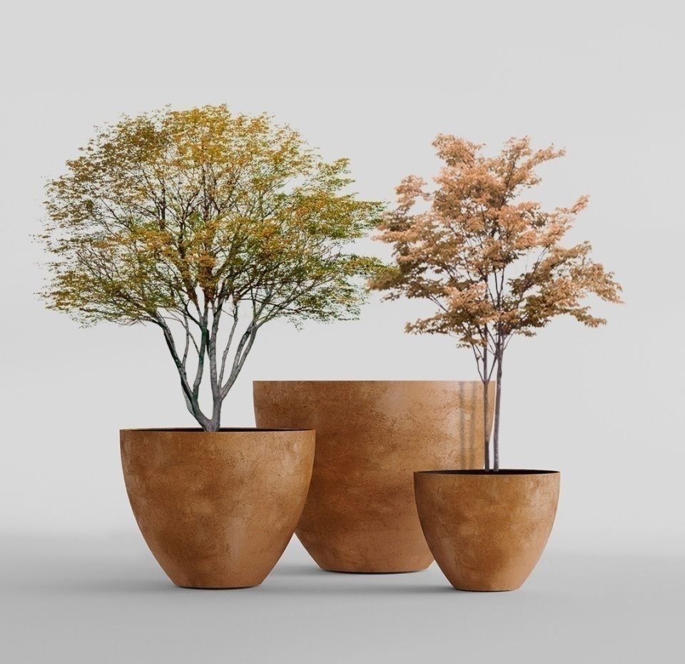 Кашпо CONCRETIKA UPON CLASSIC CLAY D75H65