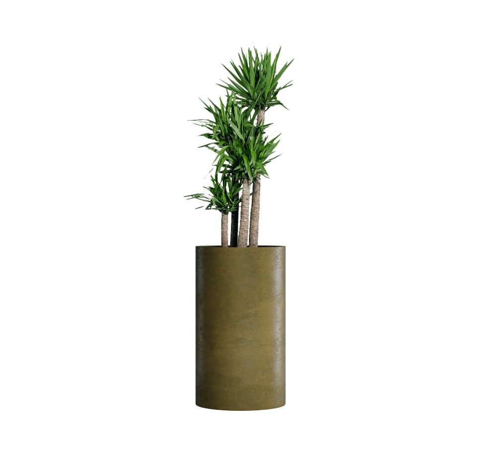 Кашпо CONCRETIKA CYLINDER AVOCADO D45H80