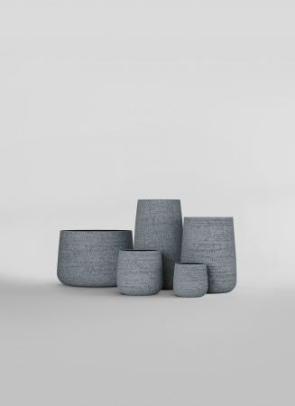 Кашпо CONCRETIKA CONE EROSIA GREY D38H41