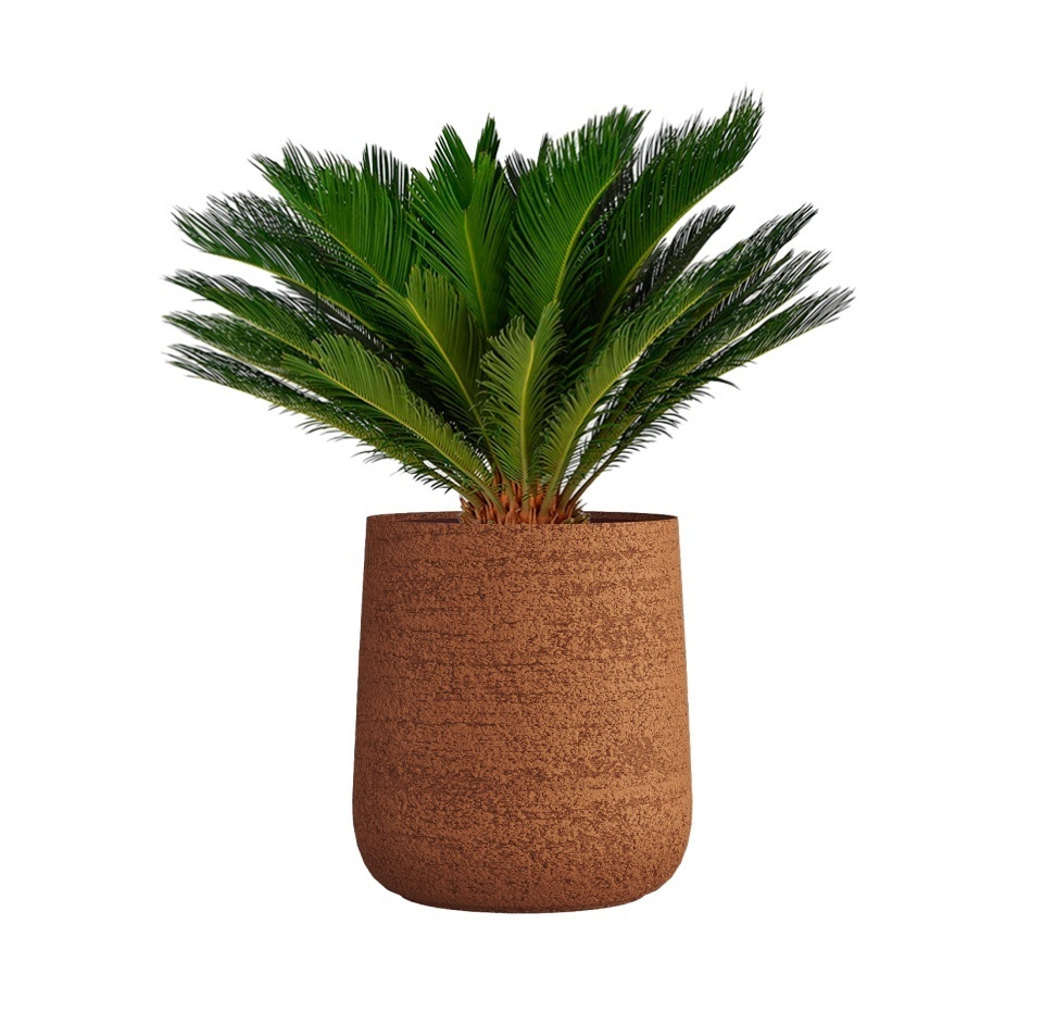 Кашпо CONCRETIKA CONE EROSIA OCHRE D50H54