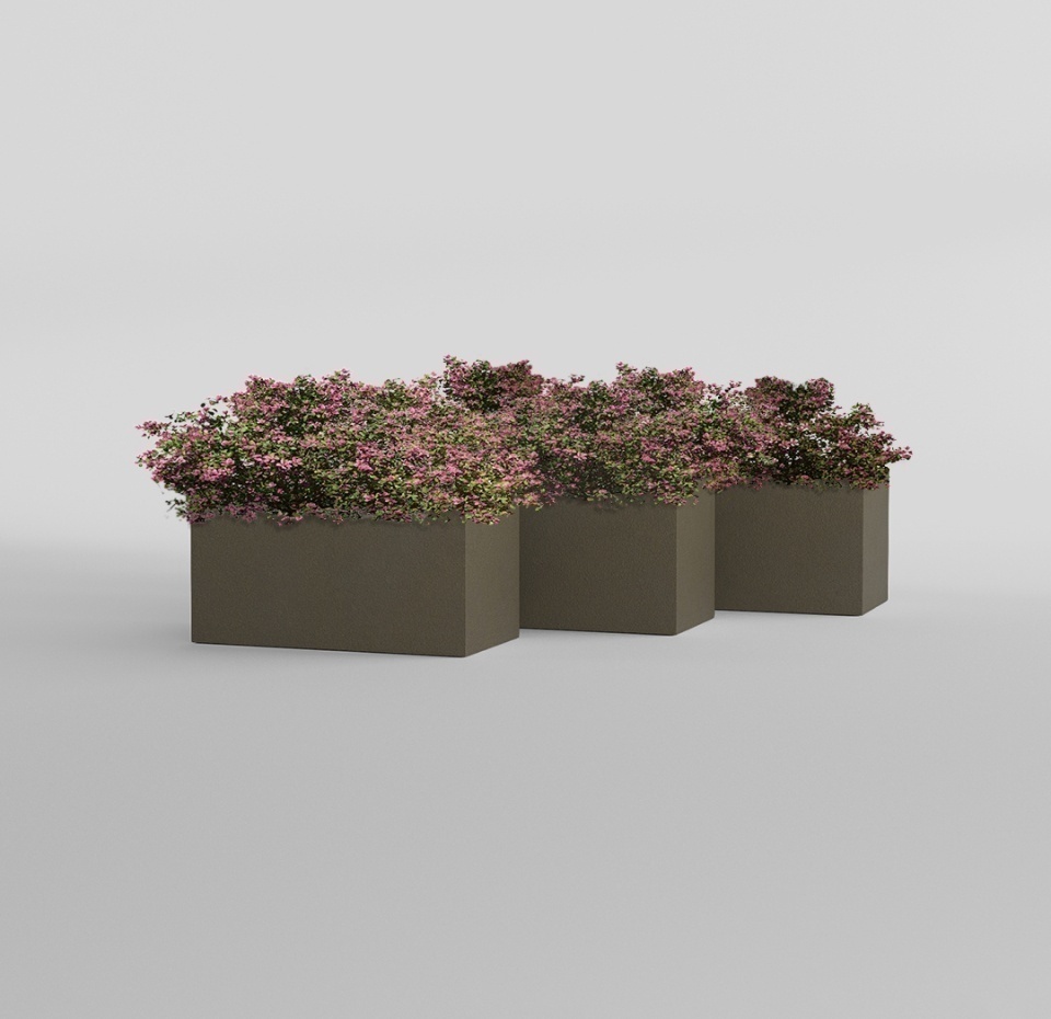 Кашпо CONCRETIKA BALCONY OLIVE 60x20x15