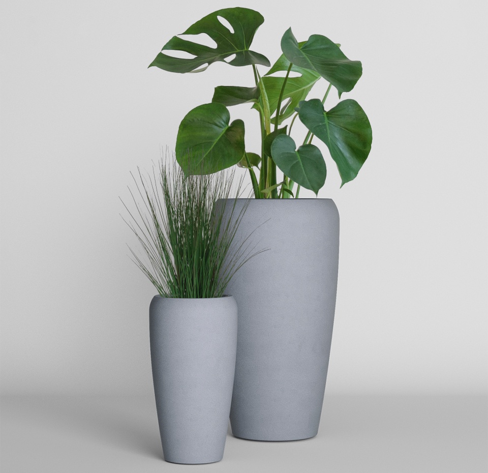 Кашпо CONCRETIKA ALTO ARCTIC BLUE D27H50