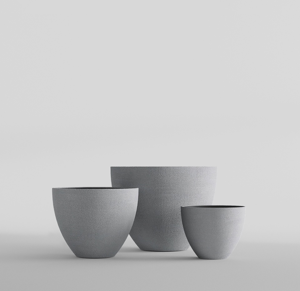Кашпо CONCRETIKA UPON LONDON GREY D85H75