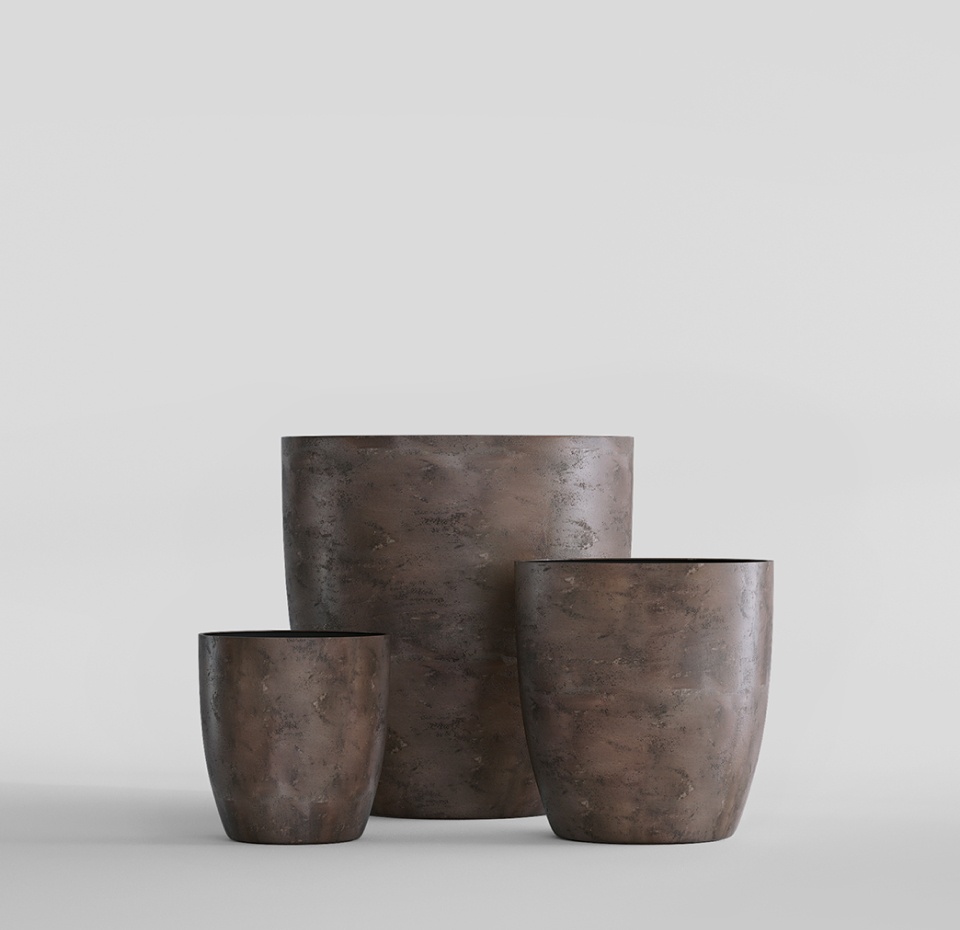 Кашпо CONCRETIKA VASE 3 TAUPE CONCRETE D40H45