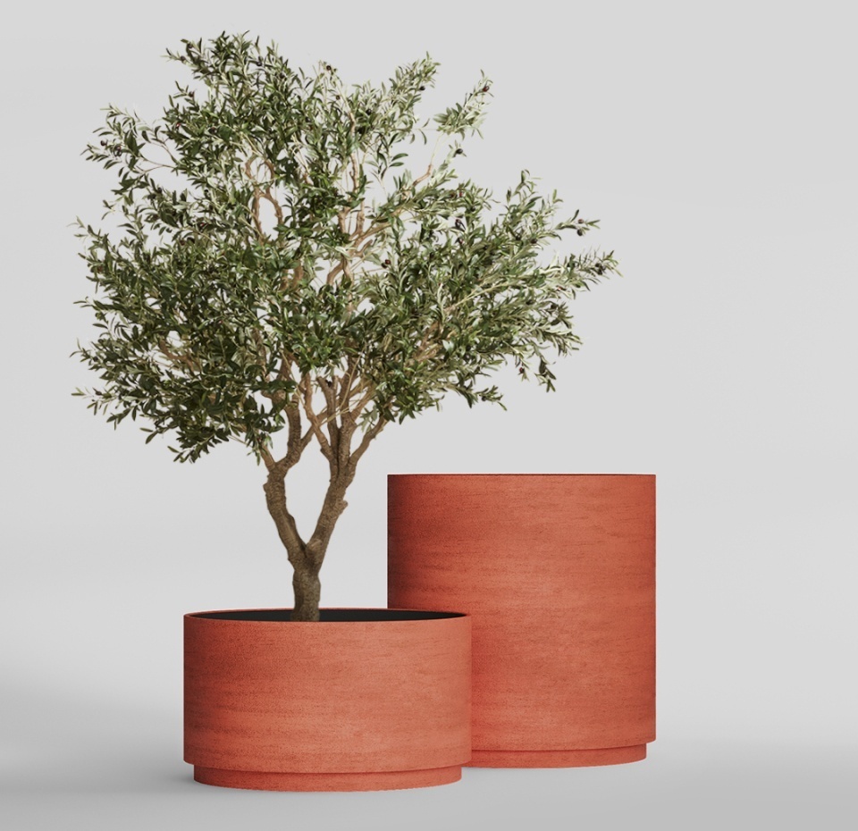 Кашпо CONCRETIKA CYLINDER XL CANDY D70H45
