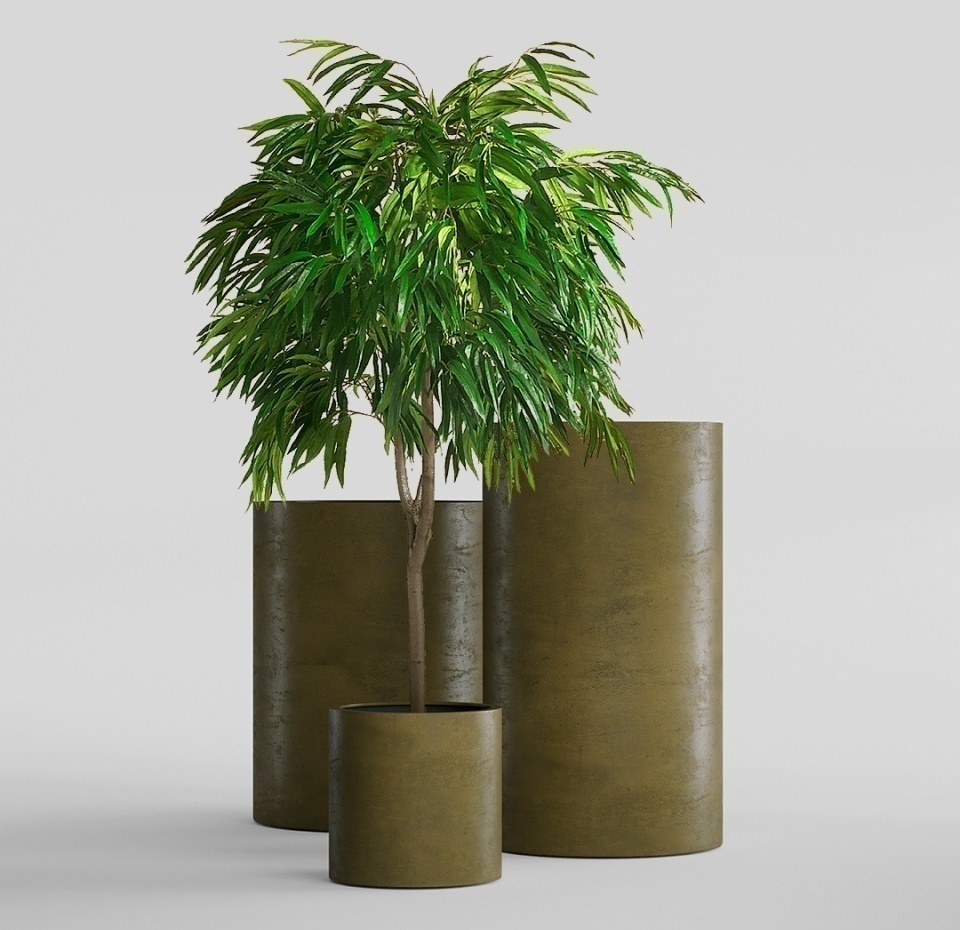 Кашпо CONCRETIKA CYLINDER AVOCADO D60H90