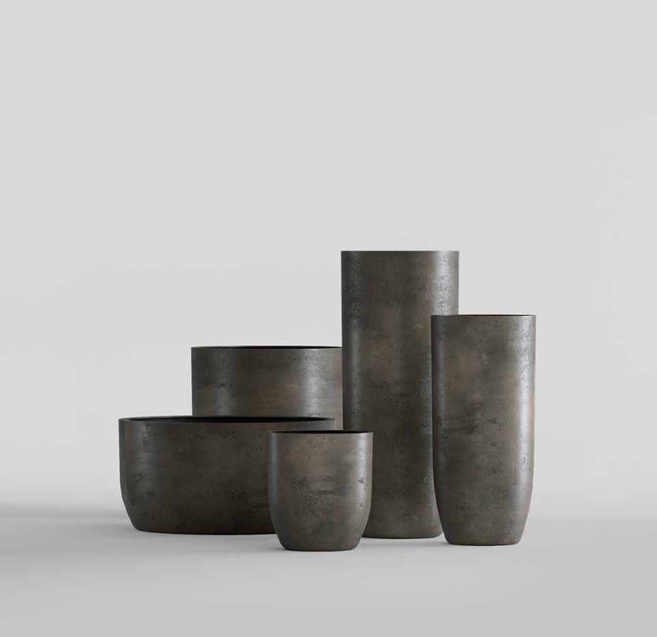 Кашпо CONCRETIKA YAR BREZENT GREY D46H110