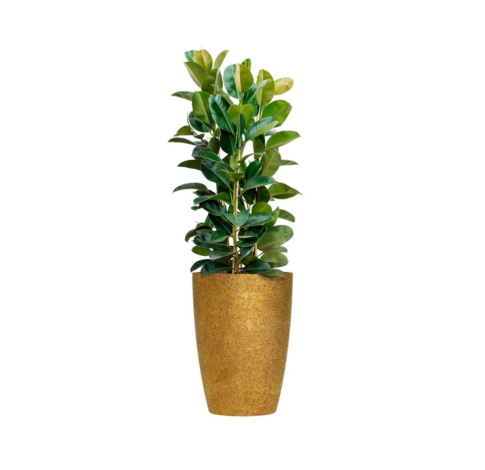 Кашпо CONCRETIKA CONUS RICH GOLD D41H57