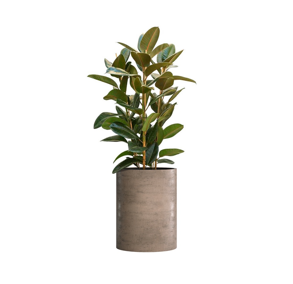 Кашпо CONCRETIKA CYLINDER SMOKEY GREY D50H65
