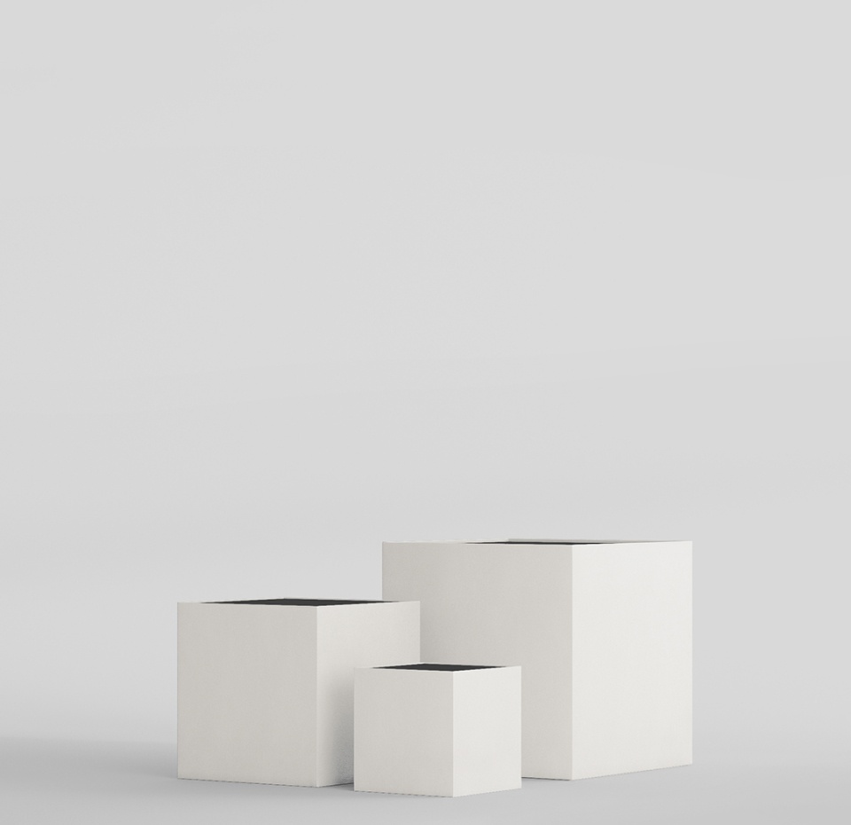 Кашпо CONCRETIKA CUBE SANTORINI 30x30x30