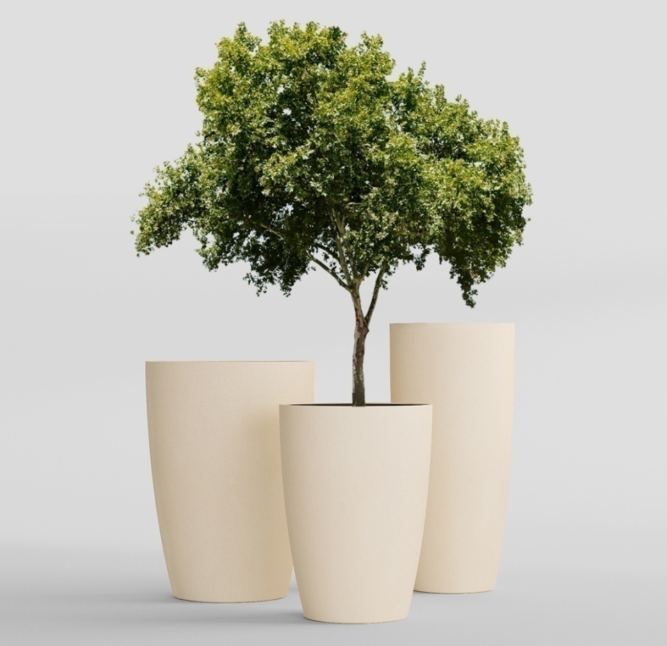 Кашпо CONCRETIKA CONUS SAHARA D30H55