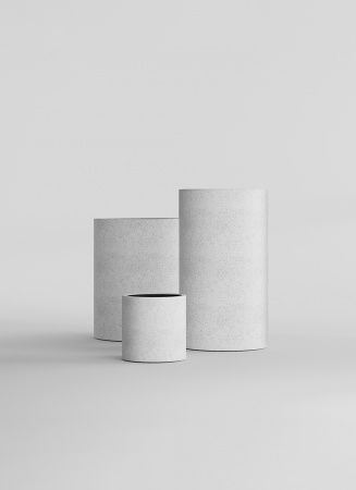 Кашпо CONCRETIKA CYLINDER EGG WHITE D30H30