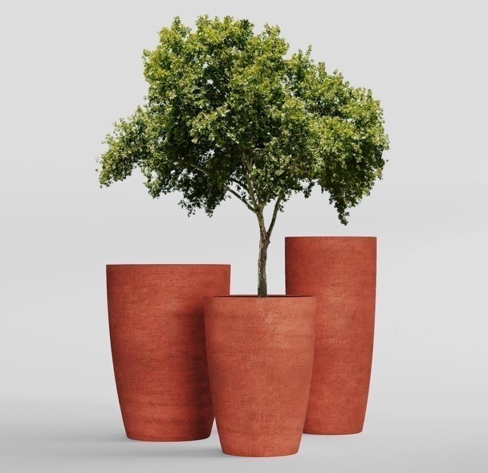 Кашпо CONCRETIKA CONUS CANDY D41H57