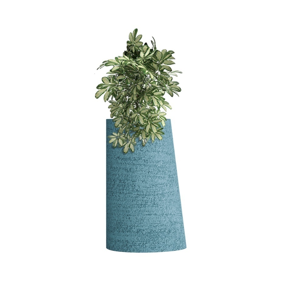 Кашпо CONCRETIKA DUET EROSIA BLUE D41H82