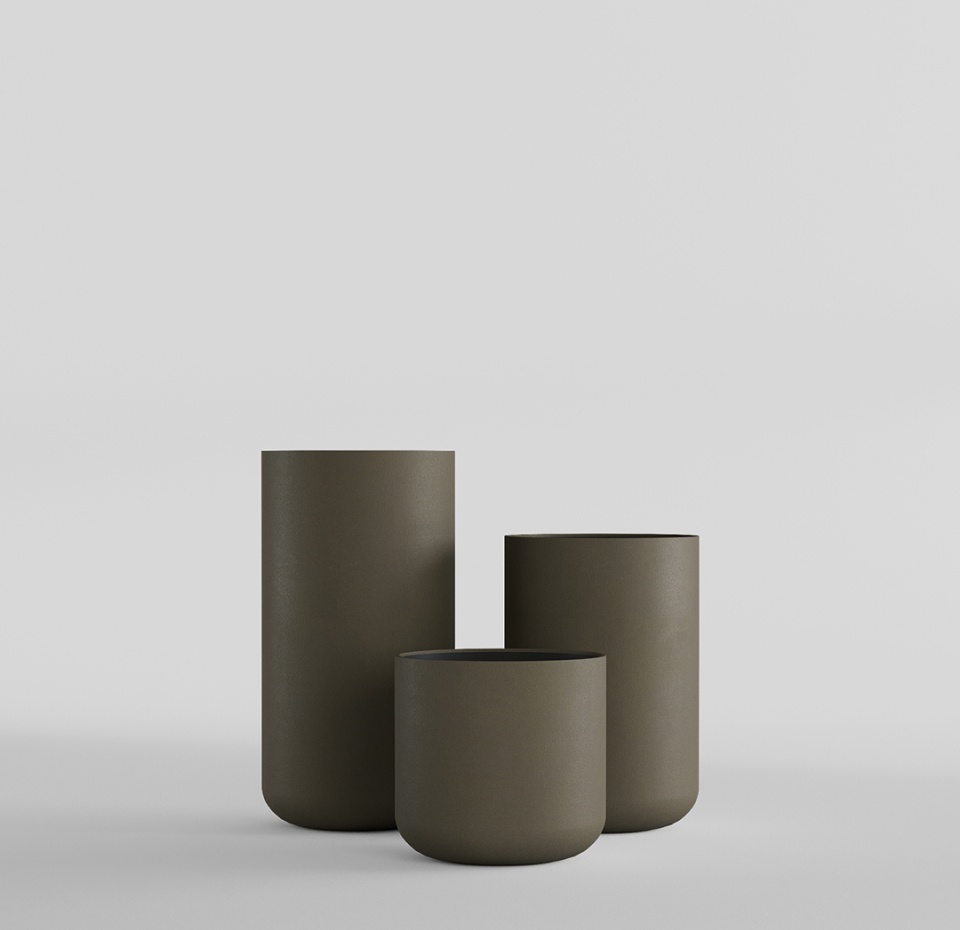 Кашпо CONCRETIKA TOPPER OLIVE D40H90