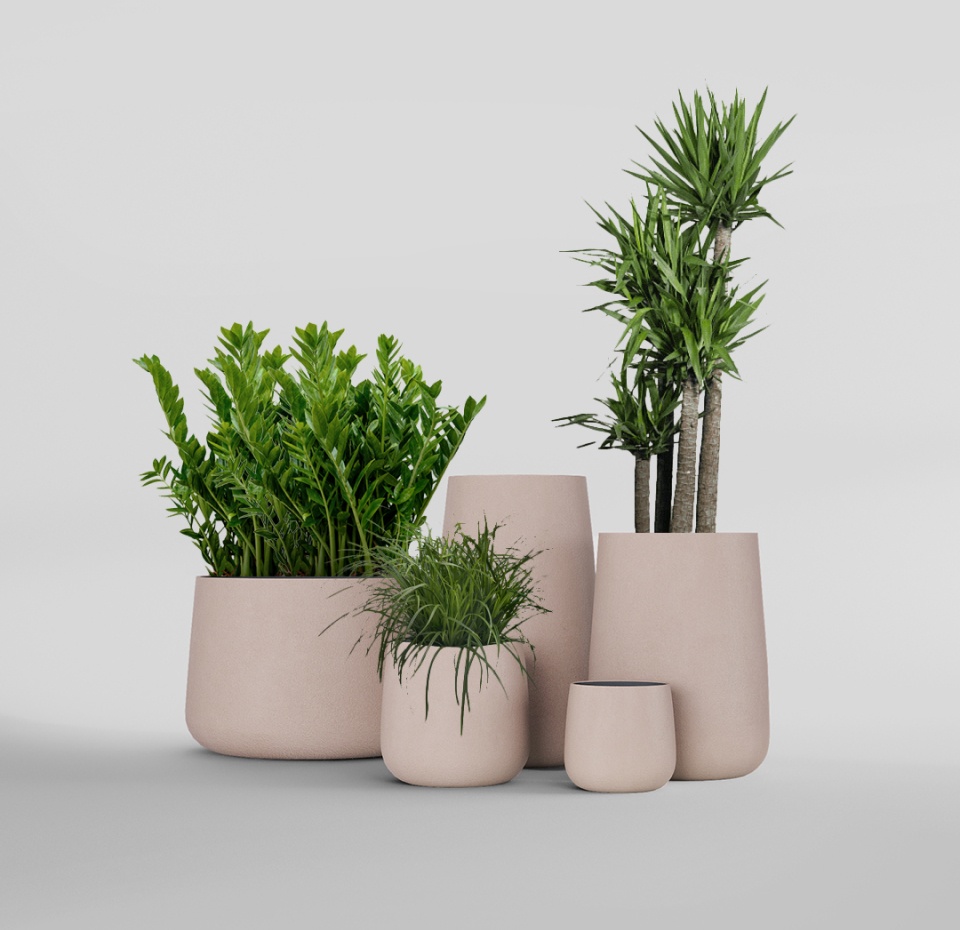 Кашпо CONCRETIKA CONE COCOA D24H26