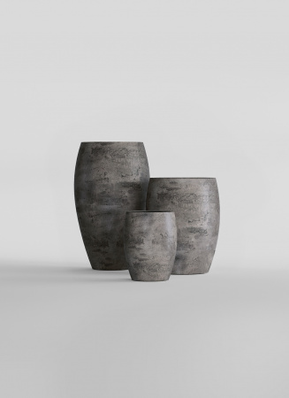 Кашпо CONCRETIKA OVAL CONCRETE GREY DARK D45H66