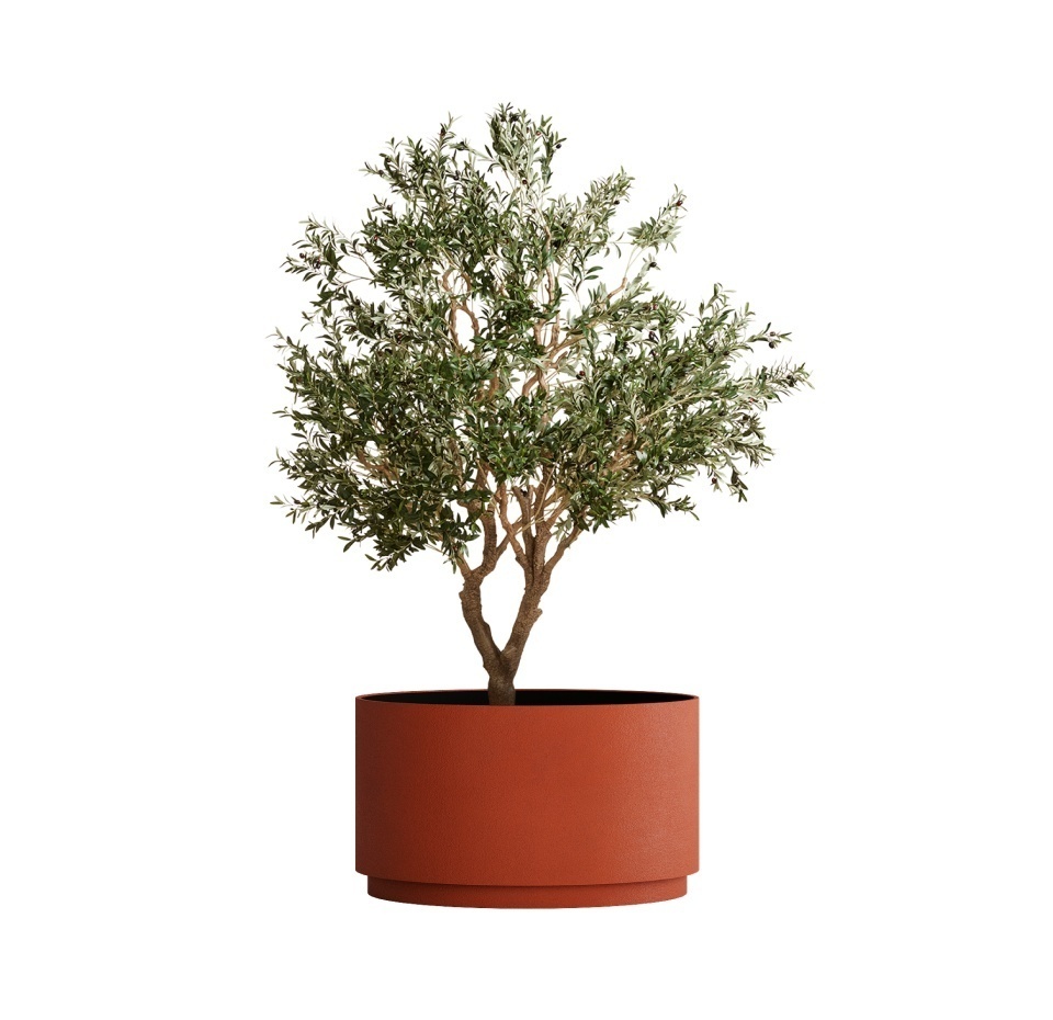 Кашпо CONCRETIKA CYLINDER XL TERRACOTTA D70H45