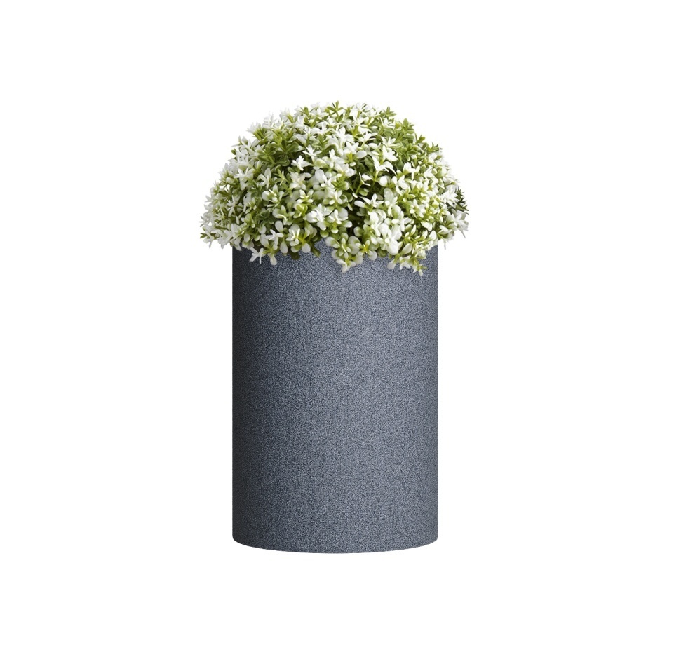 Кашпо CONCRETIKA TUBE M BASALT D40H60